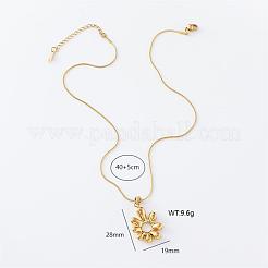 3Pcs Korean Style Stainless Steel Irregular Flower Pendant Necklaces for Office Casual Wear&nbsp;JJ9305