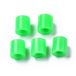 PEアイロンビーズ  DIYのメルティビーズ  チューブ  ライムグリーン  5x5mm  穴：3mm  約8000個/500g&nbsp;DIY-R013-92
