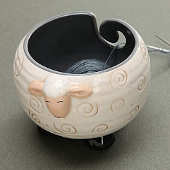 Lovely Sheep Shape Handmade Porcelain Yarn Bowl Holder&nbsp;SENE-PW0022-04