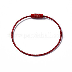 Spray Painted 201 Stainless Steel Wire Cable Keychains&nbsp;BJEW-T019-01G