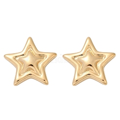 304ステンレススチールスタッドピアス  スター  ゴールドカラー  28.5x30mm&nbsp;EJEW-S265-10G
