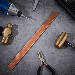 真鍮シート  紫色の銅板  レーザーカットクラフト用  工業用加工材  生（メッキなし）  309x24.5x6mm&nbsp;DIY-WH0496-35B