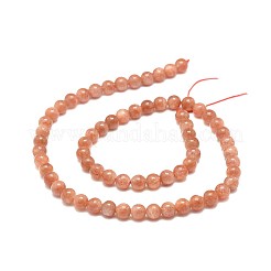 Natural Sunstone Beads Strands&nbsp;G-F674-09-6mm