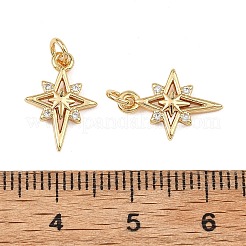SHEGRACE Brass Clear Cubic Zirconia Charms&nbsp;XGRQ3P021-581G