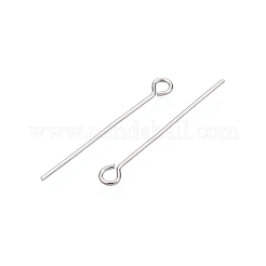 Anti-Tarnish 925 Sterling Silver Eye Pins&nbsp;STER-N016-0.4x20mm-01P