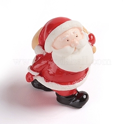 樹脂ディスプレイ装飾  クリスマスのために  サンタクロース  レッド  40x31x32mm&nbsp;LS-RESI-WH0008-28I