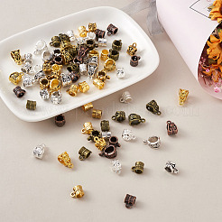 Tibetan Style Alloy Tube Bails&nbsp;PALLOY-TA0001-82