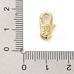 亜鉛合金カニカン  長持ちメッキ  14KGP本金メッキ  14x7.5x3.5mm  穴：2.5x1.5mm&nbsp;PALLOY-O003-01B