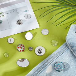 DIY Blank Dome Brooch Making Kit&nbsp;DIY-UN0005-14
