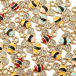 40Pcs 4 Colors Alloy Enamel Pendants&nbsp;ENAM-CJ0002-52