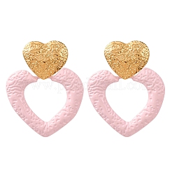 Valentine's Day 304 Stainless Steel Dangle Stud Earrings&nbsp;EJEW-T054-10G
