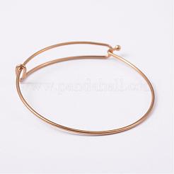 Adjustable Ion Plating(IP) 304 Stainless Steel Expandable Bangle Making&nbsp;BJEW-L604-09G