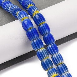 Handmade Lampwork Chevron Beads Strands&nbsp;LAMP-K041-01B-15