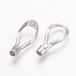 変色しにくい304ステンレススチール製のマグネット留め具と接着端  滑らかな表面  ステンレス鋼色  44x18x7.5mm  穴：5mm&nbsp;STAS-L189-12P