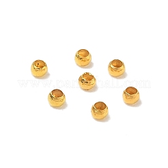 真鍮製つぶし玉カシメ玉  ロンデル  ゴールドカラー  1x2mm  穴：1mm&nbsp;KK-L019-G