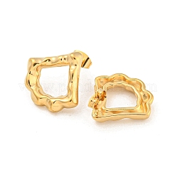 ファン 304 ステンレススチール イヤリング  女性用スタッドピアス  ゴールドカラー  20x21mm&nbsp;EJEW-L290-001G