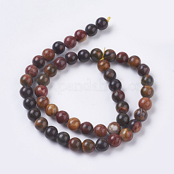 Natural Polychrome Jasper/Picasso Stone/Picasso Jasper Bead Strands&nbsp;G-E468-C01