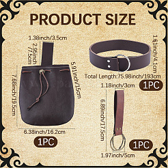 1Pc Medieval  PU Imitation Leather Wallets&nbsp;AJEW-CL0003-69A