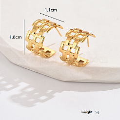 304 Stainless Steel Hollow Square Stud Earrings&nbsp;FS3223-1