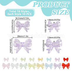 160Pcs 16 Styles Transparent Acrylic Beads&nbsp;TACR-GO0001-04