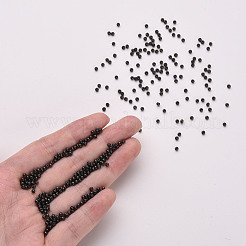 12/0 FGBグレードAラウンドガラスシードビーズ  焼き付け塗料  ダークオリーブグリーン  2.3x1.5mm  穴：1mm  約48500個/ポンド&nbsp;SEED-N001-A-1042