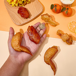 6個3スタイルの人工プラスチックモデル  模造食品  ディスプレイ装飾用  砂茶色  79~95x40~89x19.5~41mm  2個/スタイル&nbsp;DJEW-SC0001-27