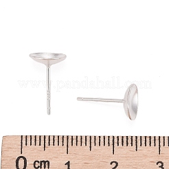 925スターリングシルバースタンドピアスパーツ  スタンプ925個付きイヤリングポスト  銀  13mm  トレイ：8mm  ピン：0.8mm&nbsp;STER-K167-043E-S