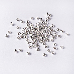 Silver Color Plated Brass Bicone Spacer Beads&nbsp;X-KK-EC008-S-NF