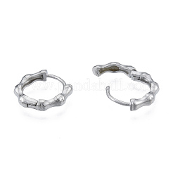 Non-Tarnish 316 Surgical Stainless Steel Bamboo Stick Hoop Earrings for Men Women&nbsp;EJEW-N052-12