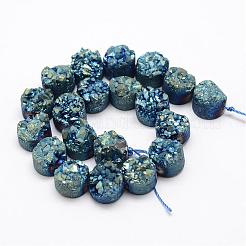 Electroplated Natural Druzy Quartz Crystal Bead Strands&nbsp;G-G889-06