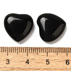 天然なオブシディアンカボション  ハート  15x15x6mm&nbsp;G-F776-02A-20