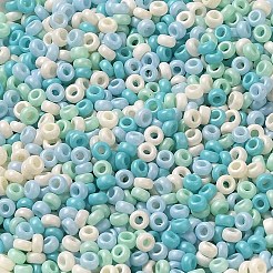 焼付塗装ガラスシードビーズ  ドーナツ  カラフル  8/0  2.5~3x1~1.5mm  穴：1~1.2mm  約40909個/1ポンド&nbsp;SEED-P006-03A-17