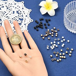 201ステンレススチールビーズ20個  正方形  ゴールドカラー  4x4x4mm  穴：2mm&nbsp;STAS-YW0003-23G