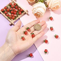 40Pcs Transparent Resin with Transparent Glass Pendants&nbsp;PALLOY-CJ00193