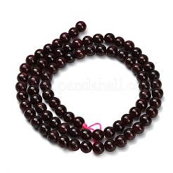 天然石ガーネットビーズ連売り  ラウンド  5mm  穴：0.8mm  約79個/連  14.96インチ（38cm）&nbsp;G-C262-B07-5mm