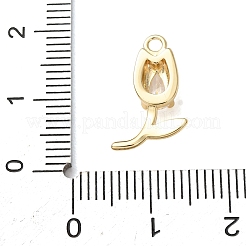 Brass Micro Pave Clear Cubic Zirconia Pendants&nbsp;KK-H294-02A-G