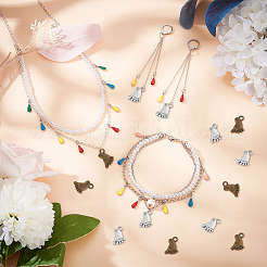 80Pcs 2 Style Tibetan Style Alloy Charms&nbsp;FIND-DC0004-14