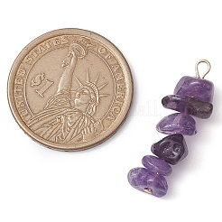 Gradient Color Natural Lavender Amethyst & Natural Blue Lace Agate Chip Beaded Pendants&nbsp;PALLOY-JF02795-03