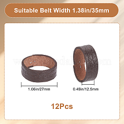 4 Sets Cowhide Belt Loop Keepers & Iron Findings&nbsp;FIND-GF0007-61A-01