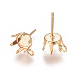 304 Stainless Steel Post Stud Earring Settings&nbsp;LS-STAS-L238-026B-G