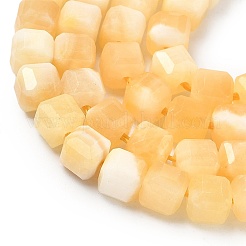Natural Yellow Jade Beads Strands&nbsp;G-F797-A26-01