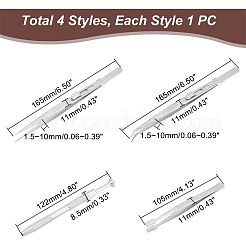 4Pcs 4 Style Stainless Steel Tweezers & 4-Claw Pick up Tool for Small Parts Pickup&nbsp;STAS-UN0039-16