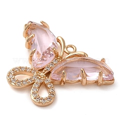 Rack Plating Brass Clear Cubic Zirconia Pendants&nbsp;KK-N255-10G-05-RS