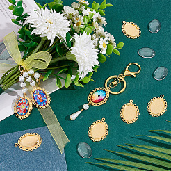DIY Blank Oval Pendant Making Kit&nbsp;DIY-PH0020-84