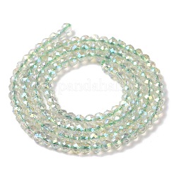 Electroplate Transparent Glass Beads Strands&nbsp;X1-GLAA-H021-01B-FR07