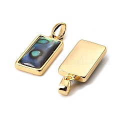 Natural Paua Shell Rectangle Pendants&nbsp;KK-G538-27G