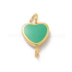 Ion Plating(IP) 304 Stainless Steel Enamel Heart Connector Charms&nbsp;STAS-G351-08G