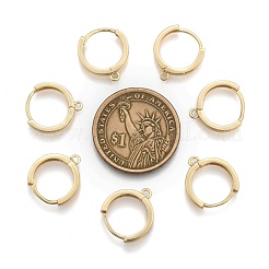 Brass Huggie Hoop Earring Findings&nbsp;KK-S350-069G