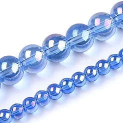 Electroplate Transparent Glass Beads Strands&nbsp;GLAA-T032-T4mm-AB04