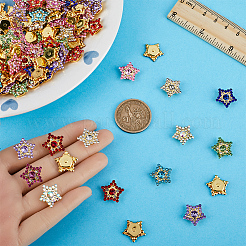 108Pcs 9 Colors Star Sew on Rhinestone&nbsp;OACR-GF0001-13